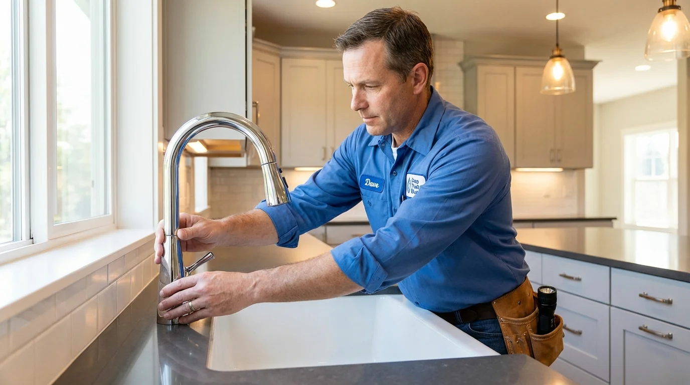 Kitchen faucet installation by Johns Plumbing LLC in Kentwood