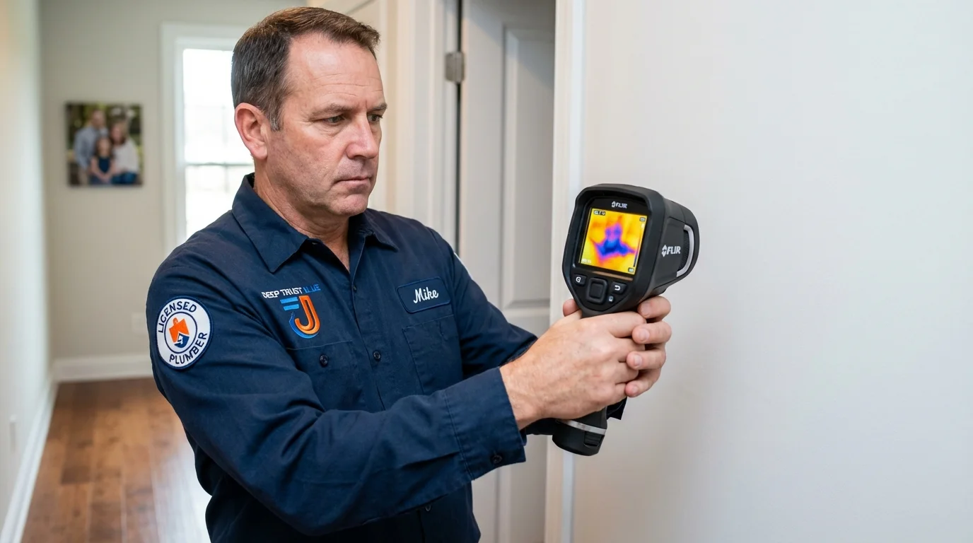 Thermal imaging leak detection by Johns Plumbing LLC in Kentwood